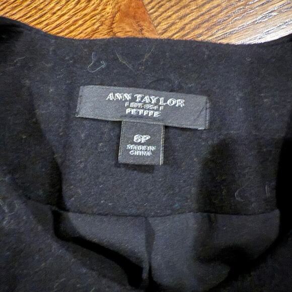 ANN TAYLOR Metallic SHIMMER TWEED JACKET WOOL Size 6 Petite - Picture 3 of 6